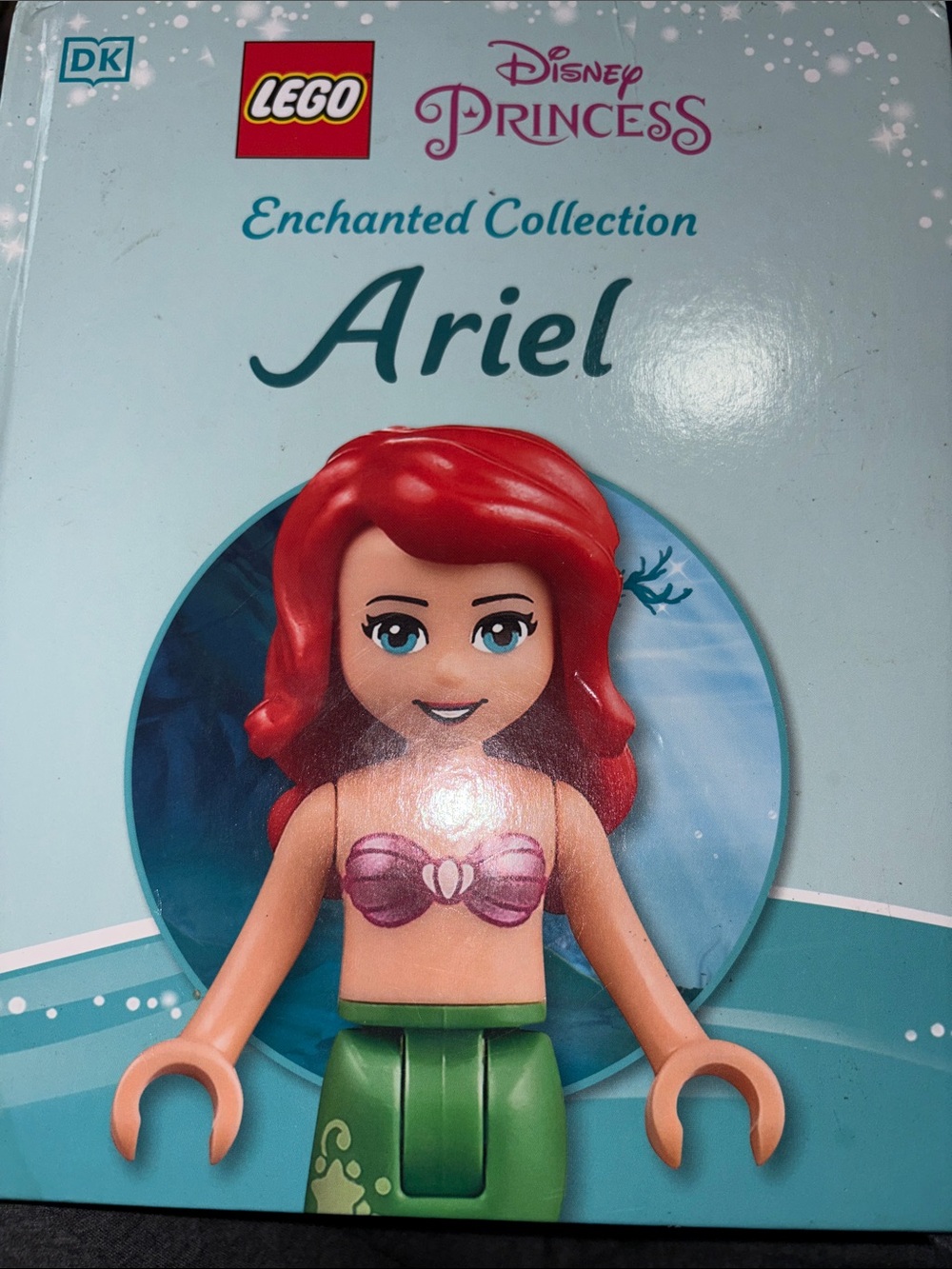 Lego Disney Princess Ariel Minifigure - Red Hair, Green Tail, Pink Top